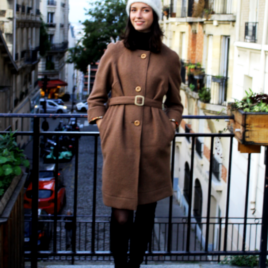 Manteau en laine bouillie